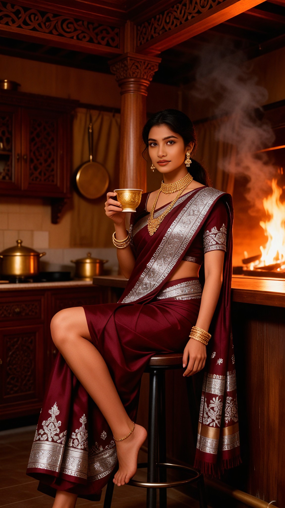 Large-scale restoration of ancient Indian mansions image