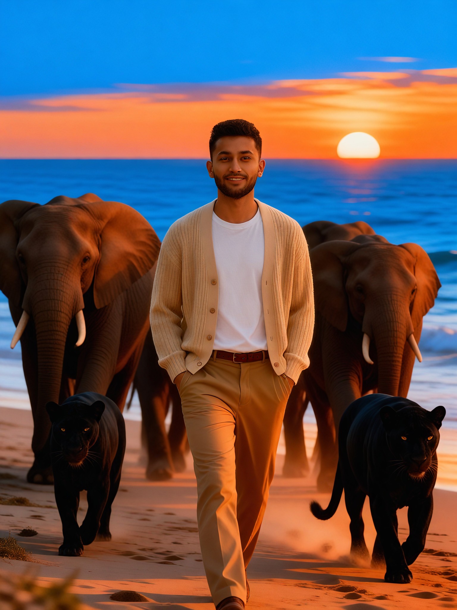 The black panther is behind image