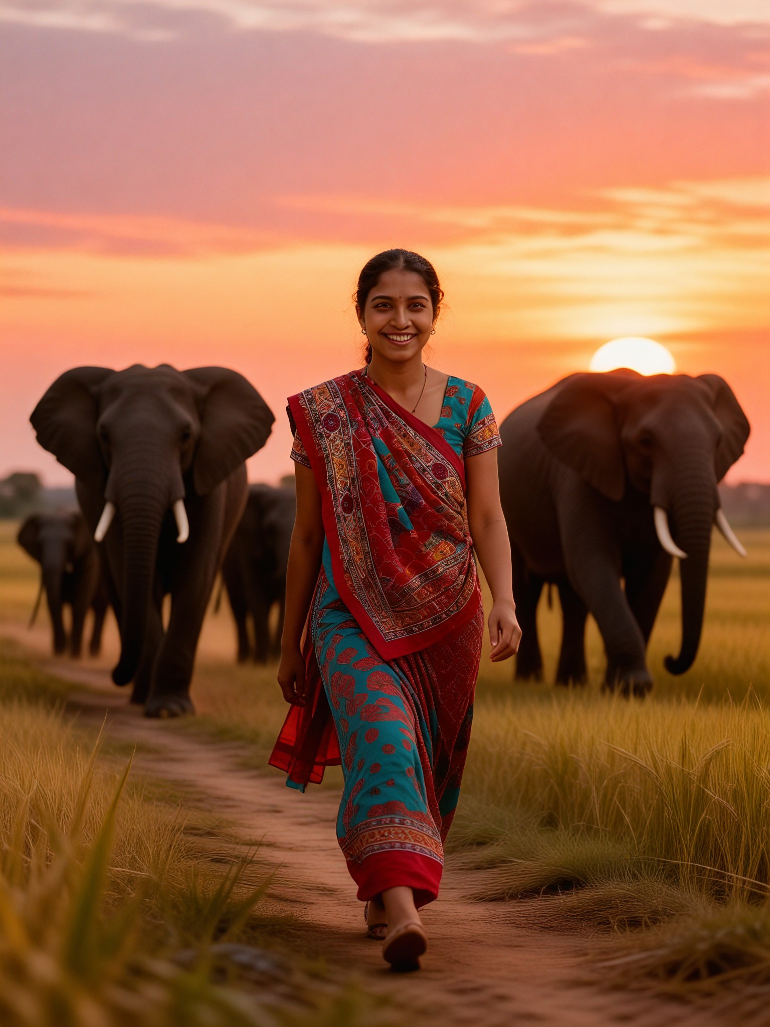 The elephant is behind image