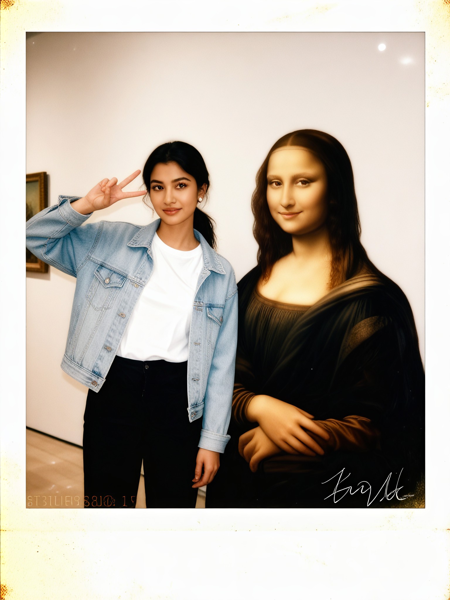 Retro Polaroid photo with Meng Nalisha image