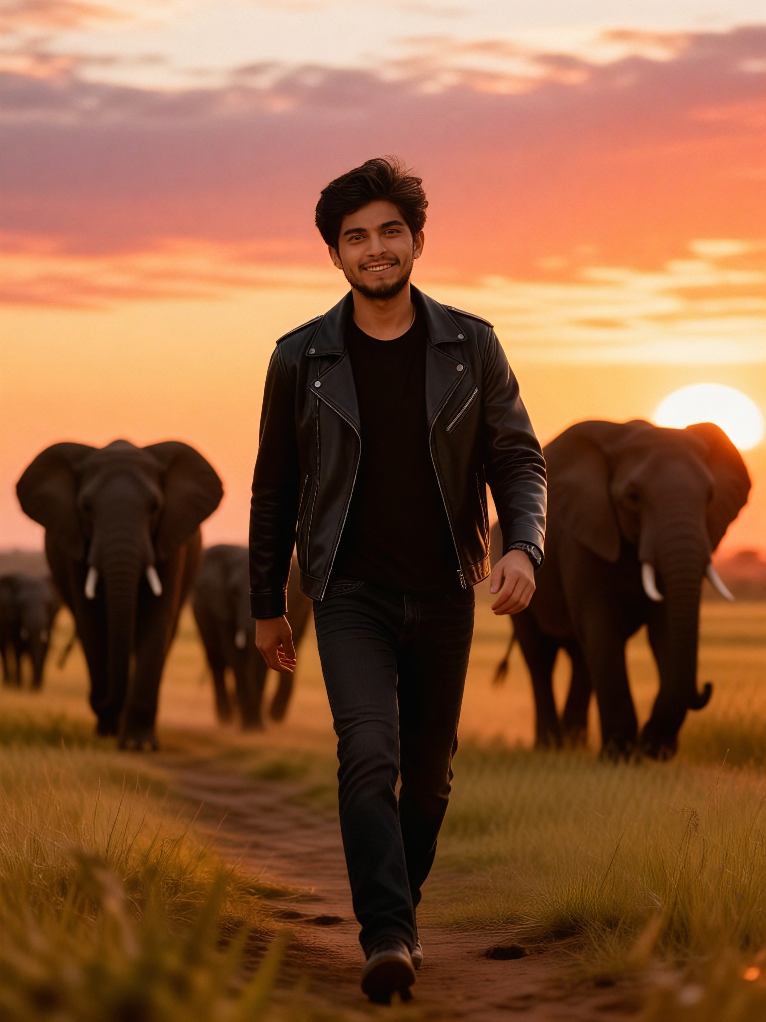 The elephant is behind image