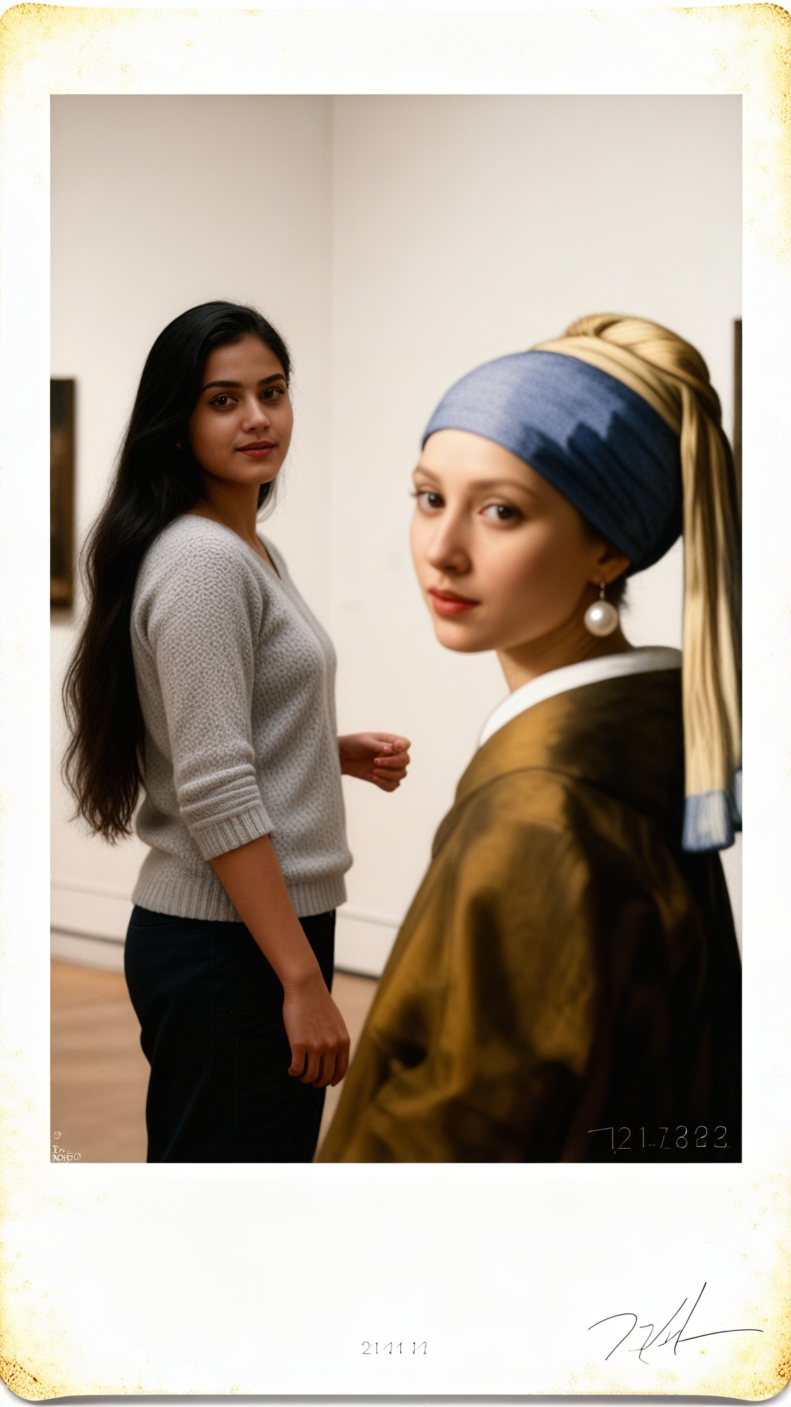 Take a photo with the Pearl Girl with Earrings image
