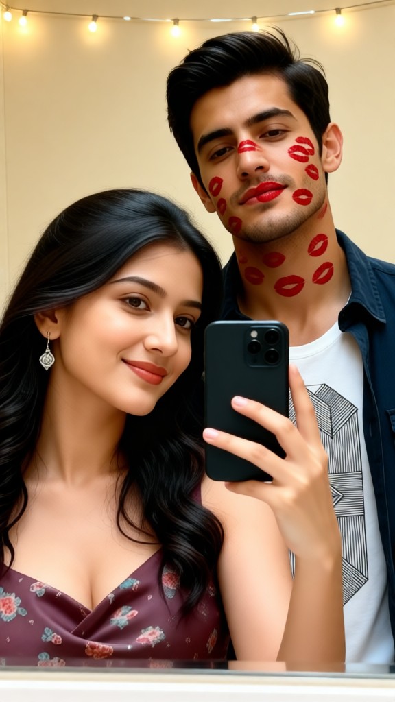 Love mirror group photo selfie image