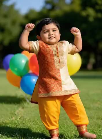 Baby dances to Indian music image