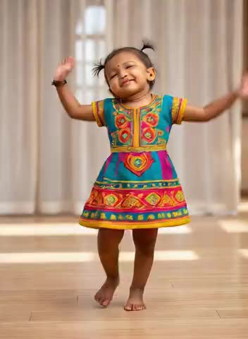 Cute baby shy dance image