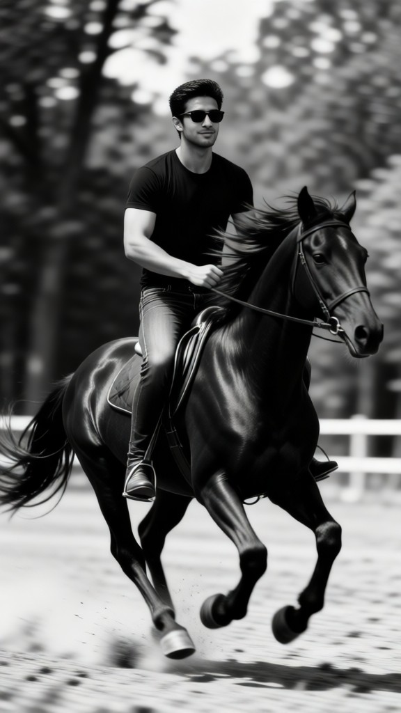 The black horse and its rider-v image