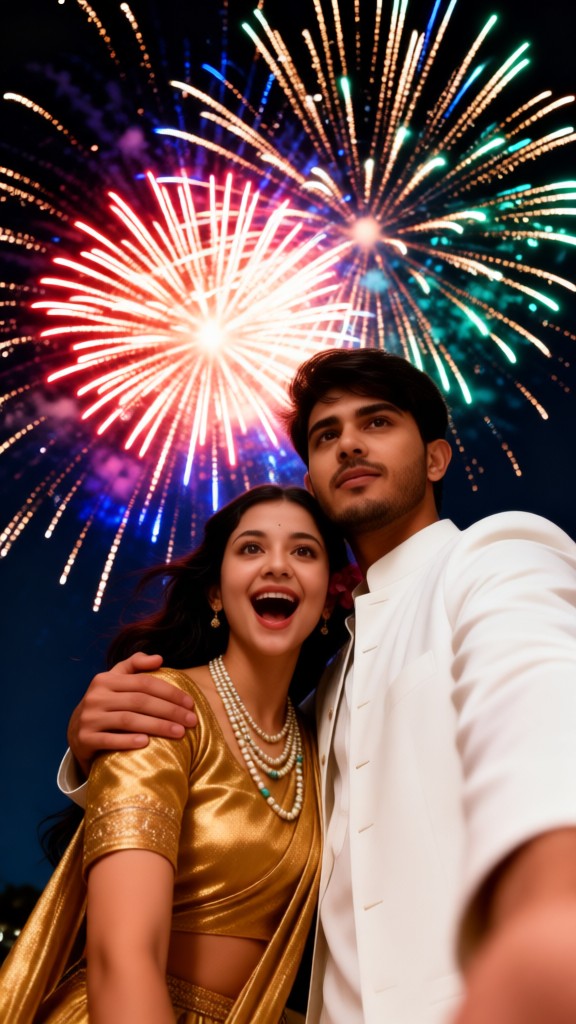 Watch fireworks with your lover image