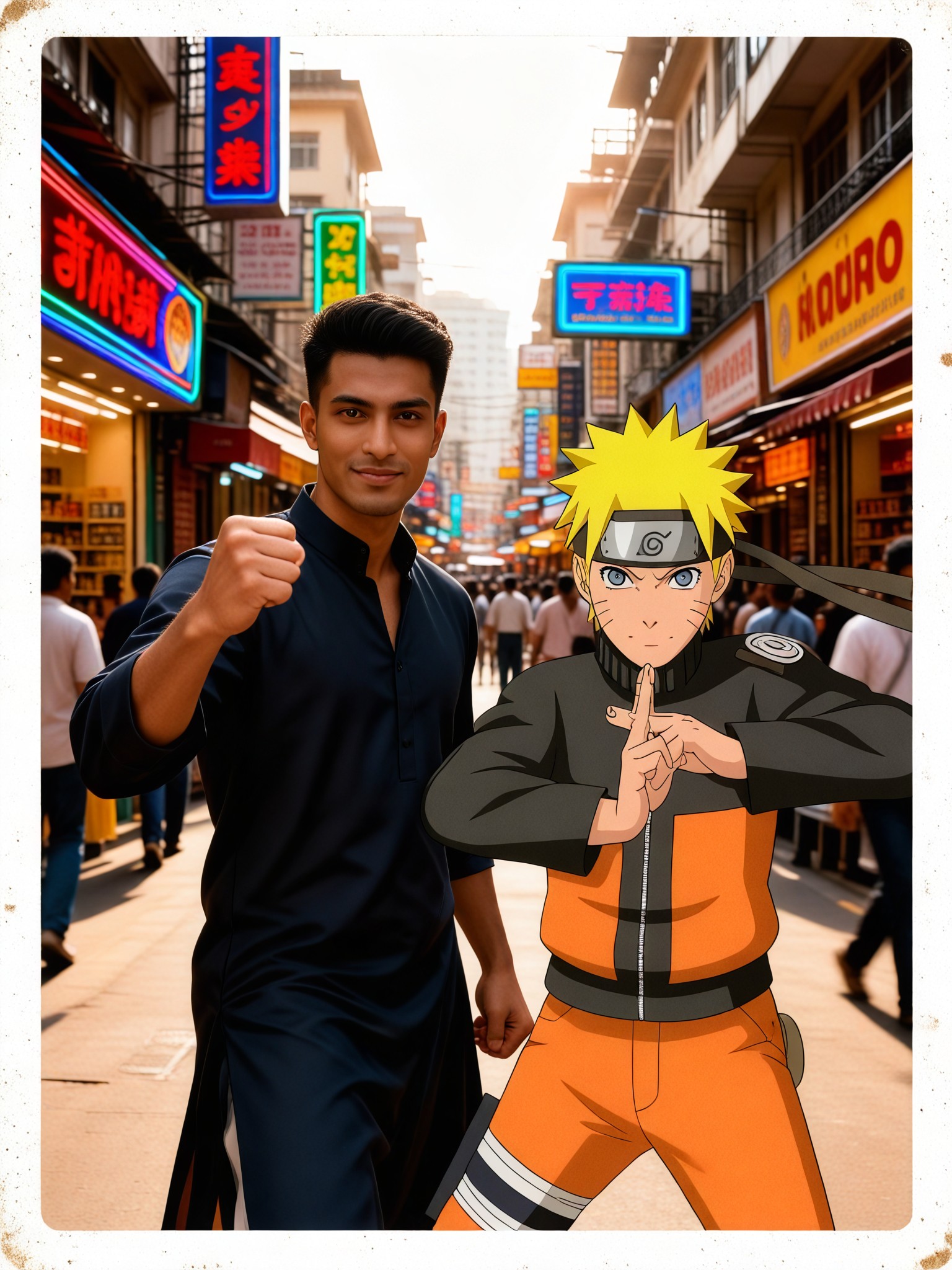 Polaroid photo with Uzumaki Naruto image