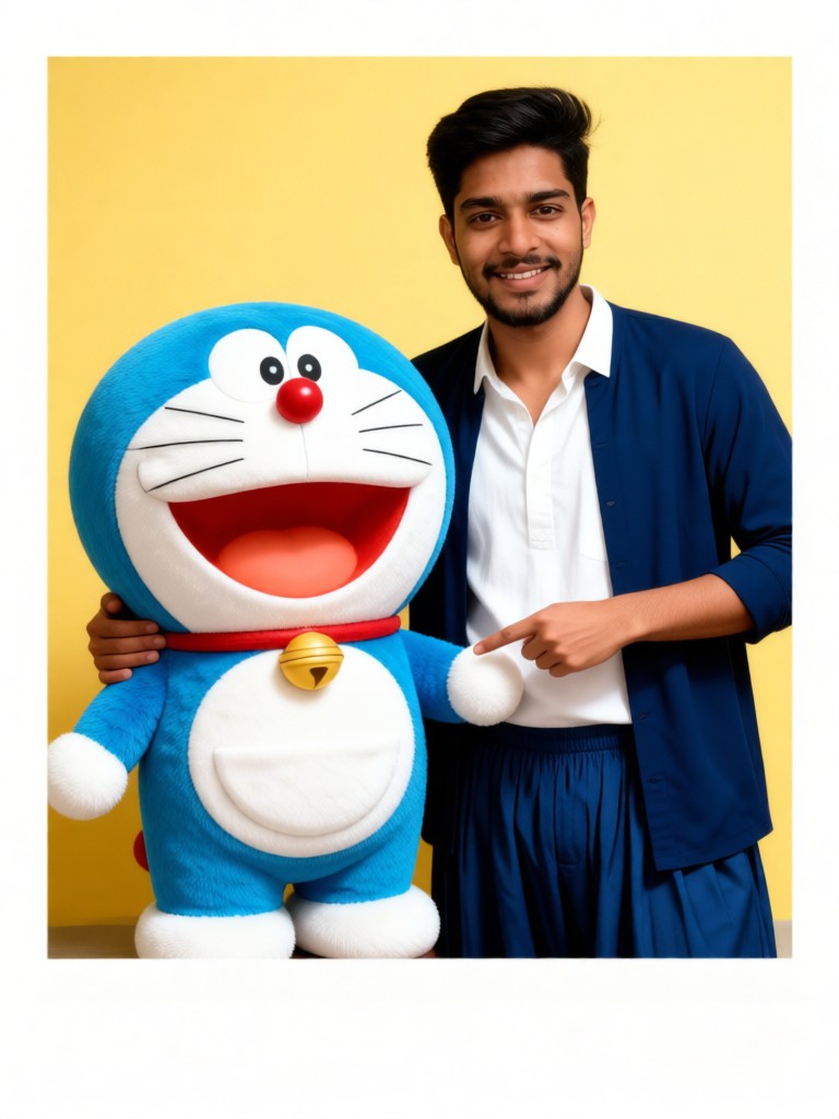 Cute photo with Doraemon image