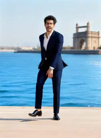 Handsome guy dancing image