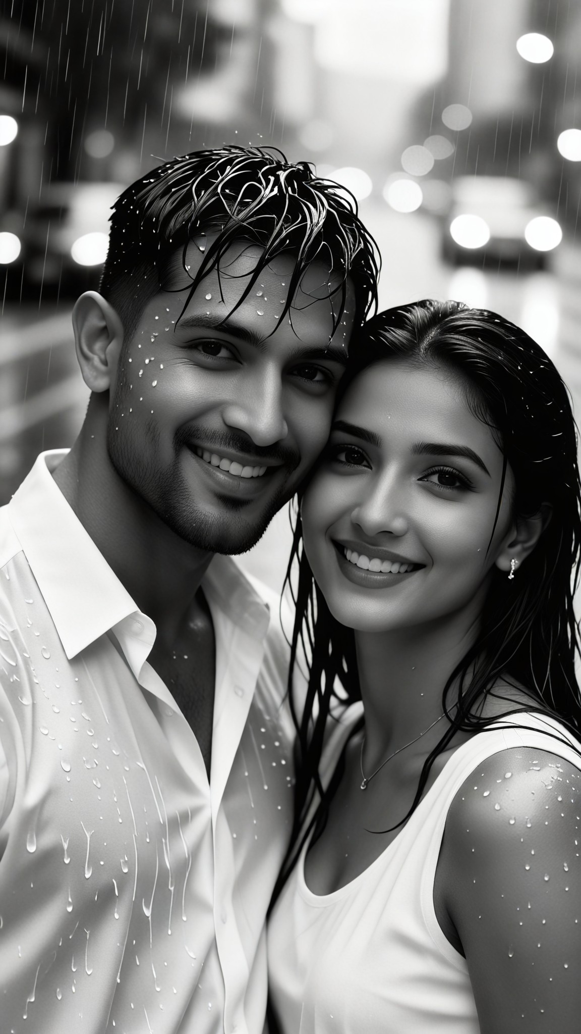 Black and white couple in the rain - p2 image