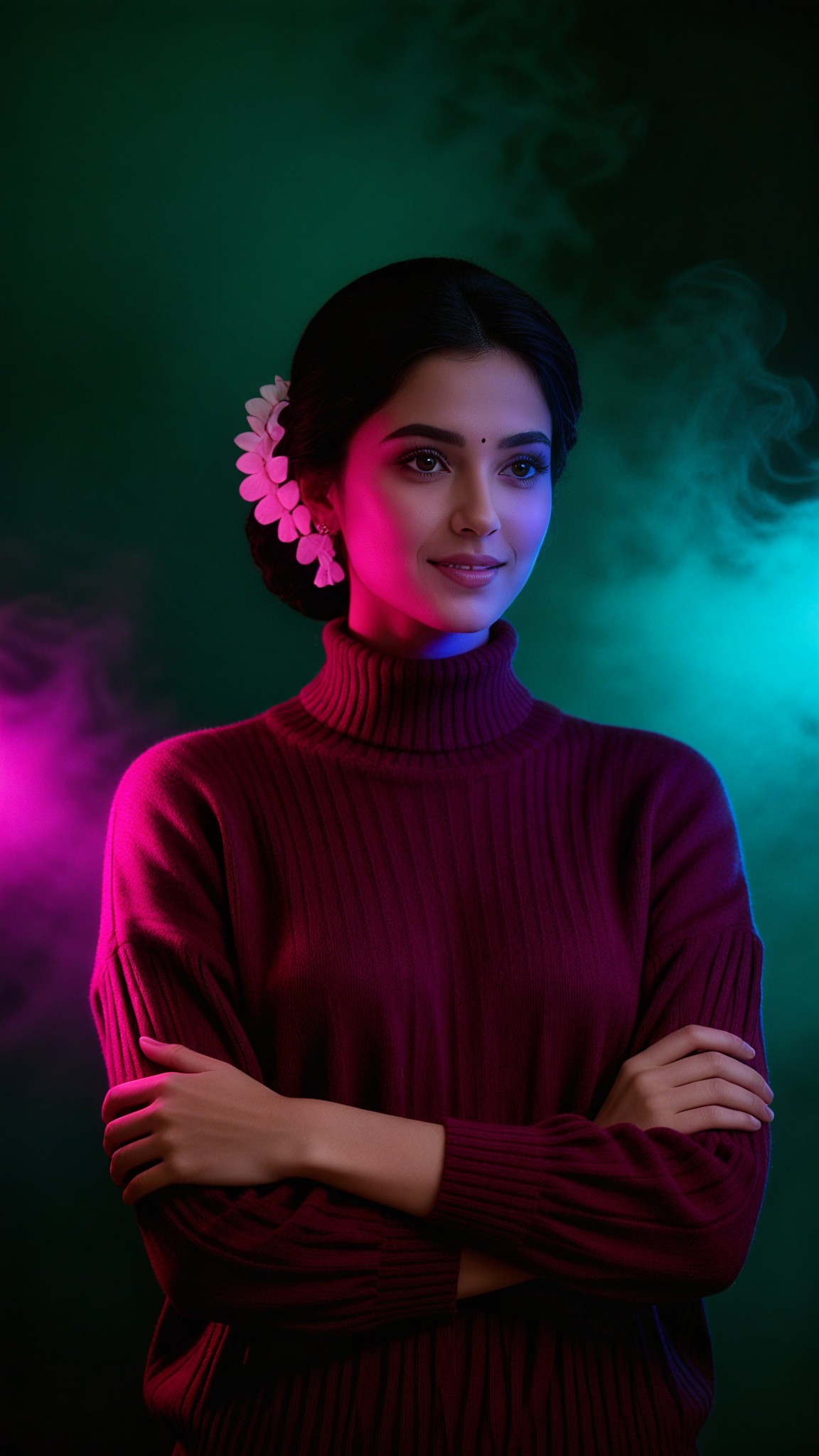 Artistic blockbuster color mist photo shoot image