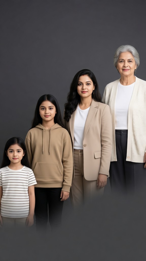 At four different ages. image