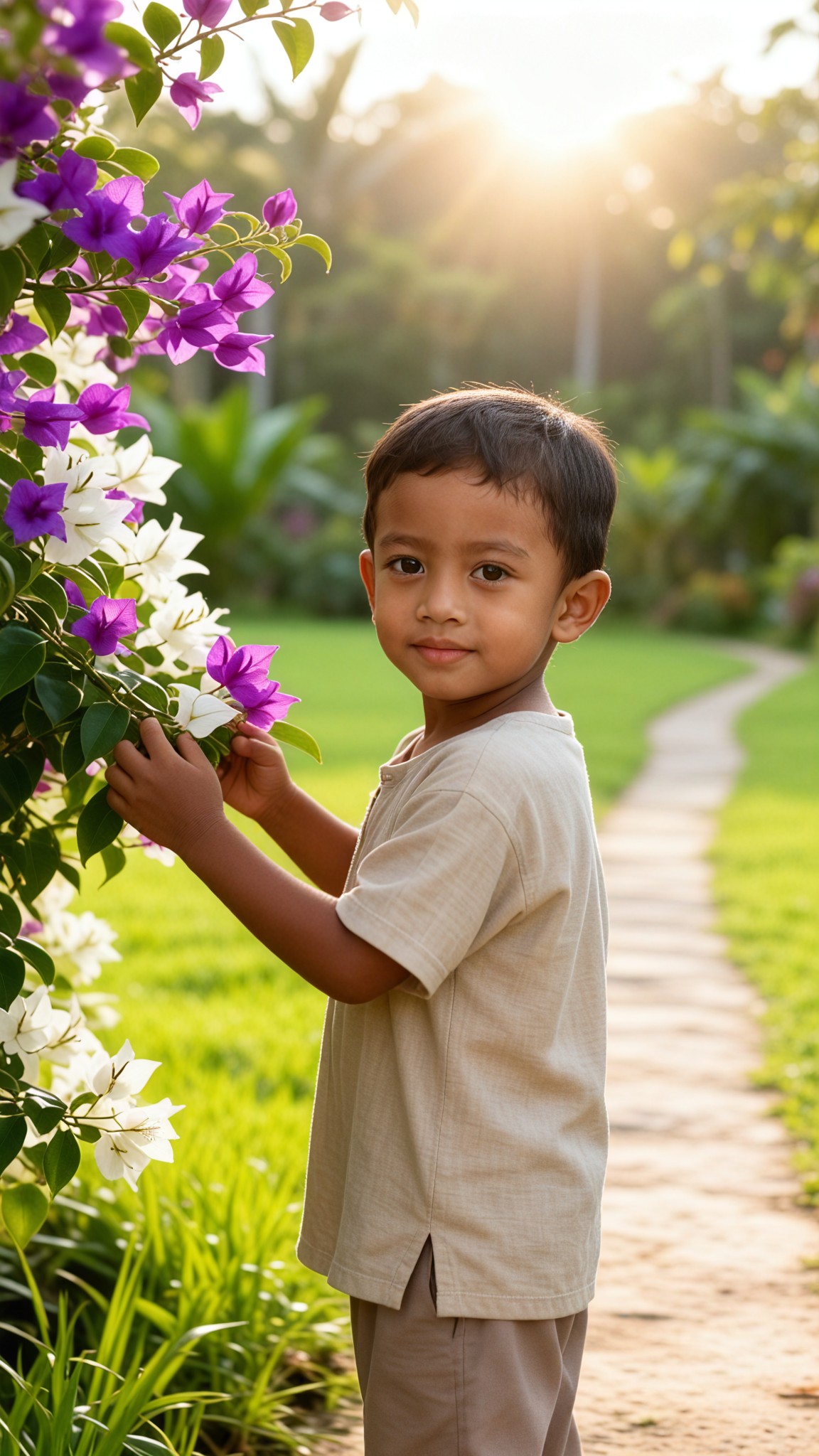TropicalGarden_PathwayFlowers_2 image