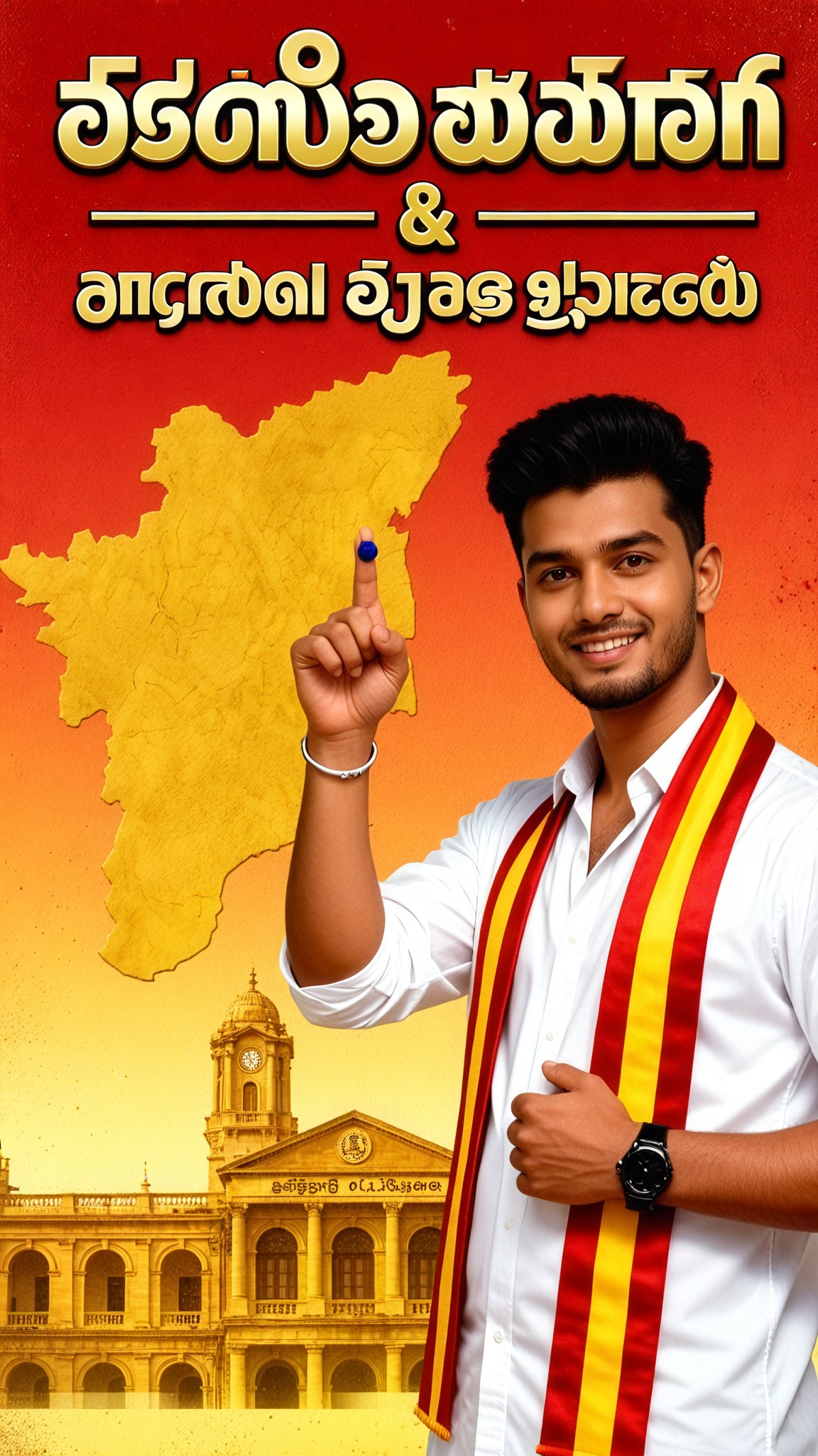 Tamil Victory Congress Party Election Support Poster image