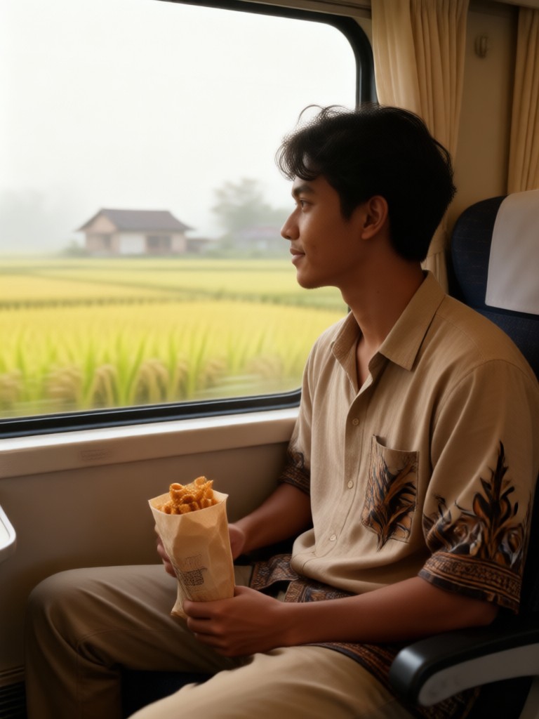 Train Rice Field Moment image