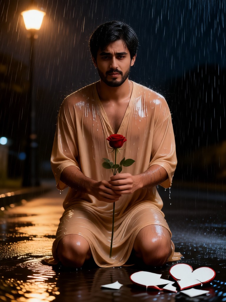 Wet bodied fierce man：04 image