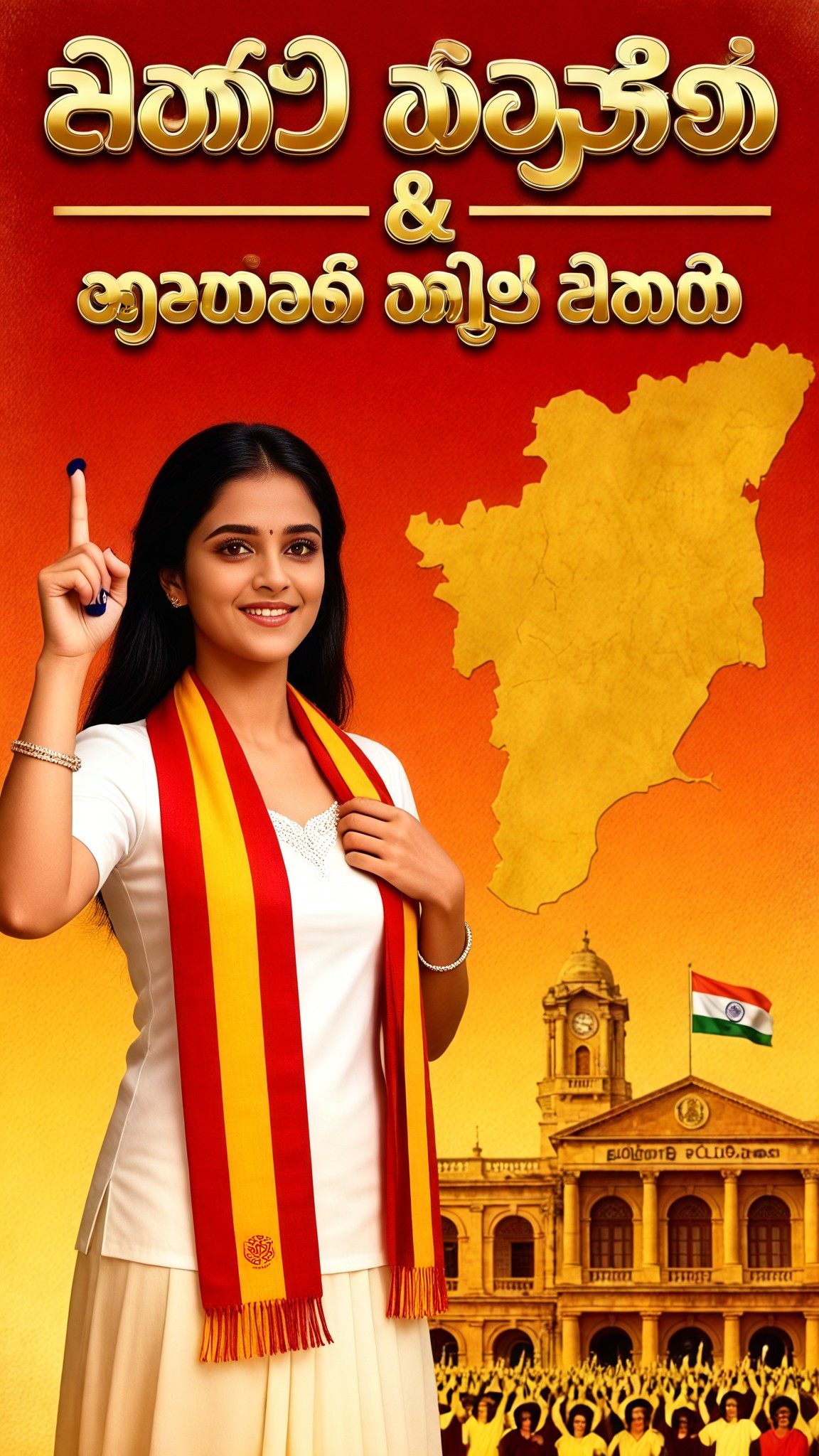 Tamil Victory Conference: Cheering for Election Support Posters image