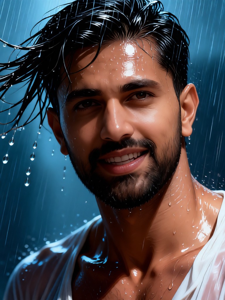 Wet bodied fierce man：07 image