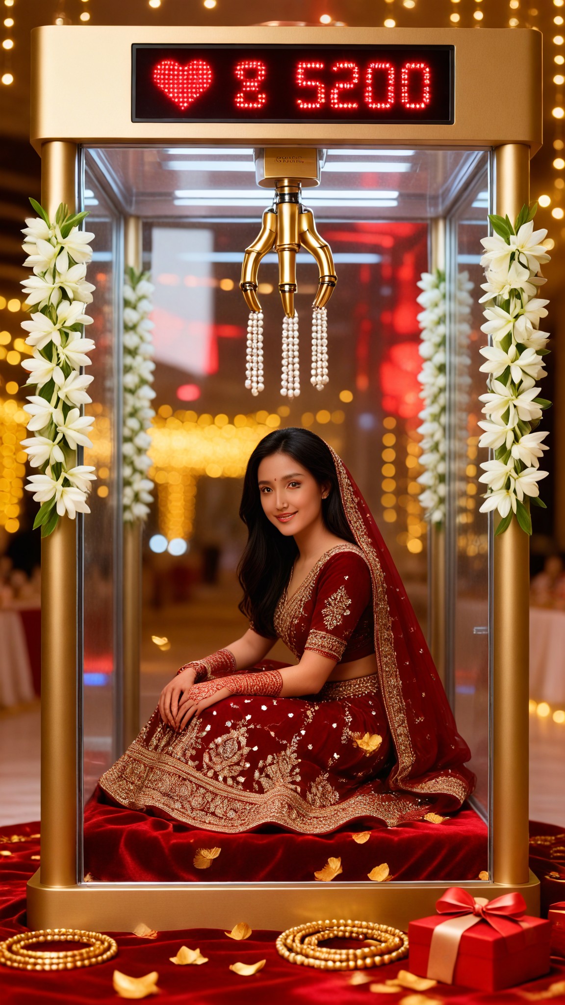 Wedding scene inside a claw machine image