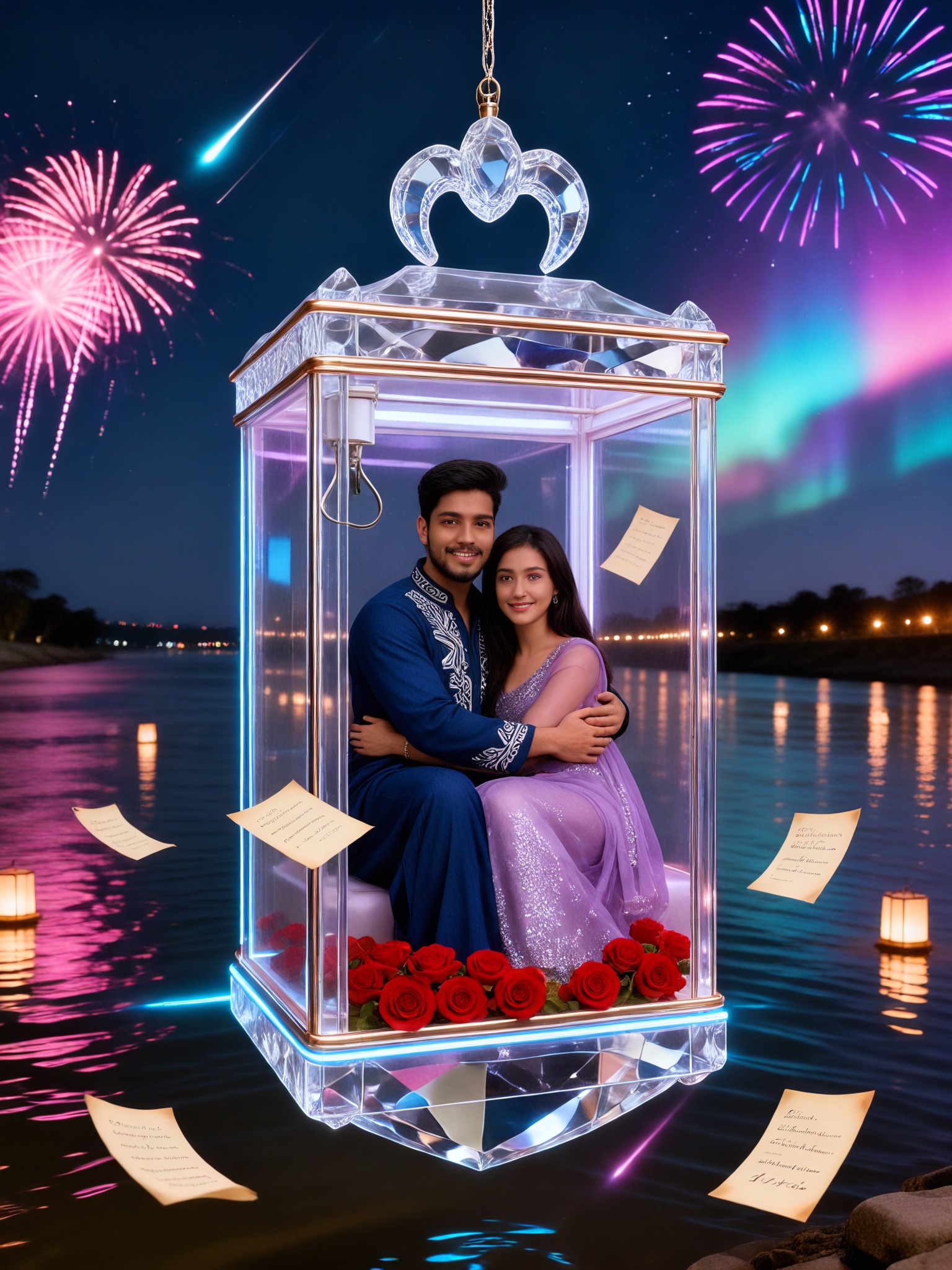 Ganges Romantic Fireworks Couple: Inside the Claw Machine image