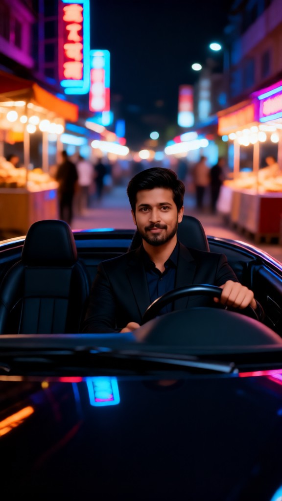 Sitting in a luxury car with my AI girlfriend image
