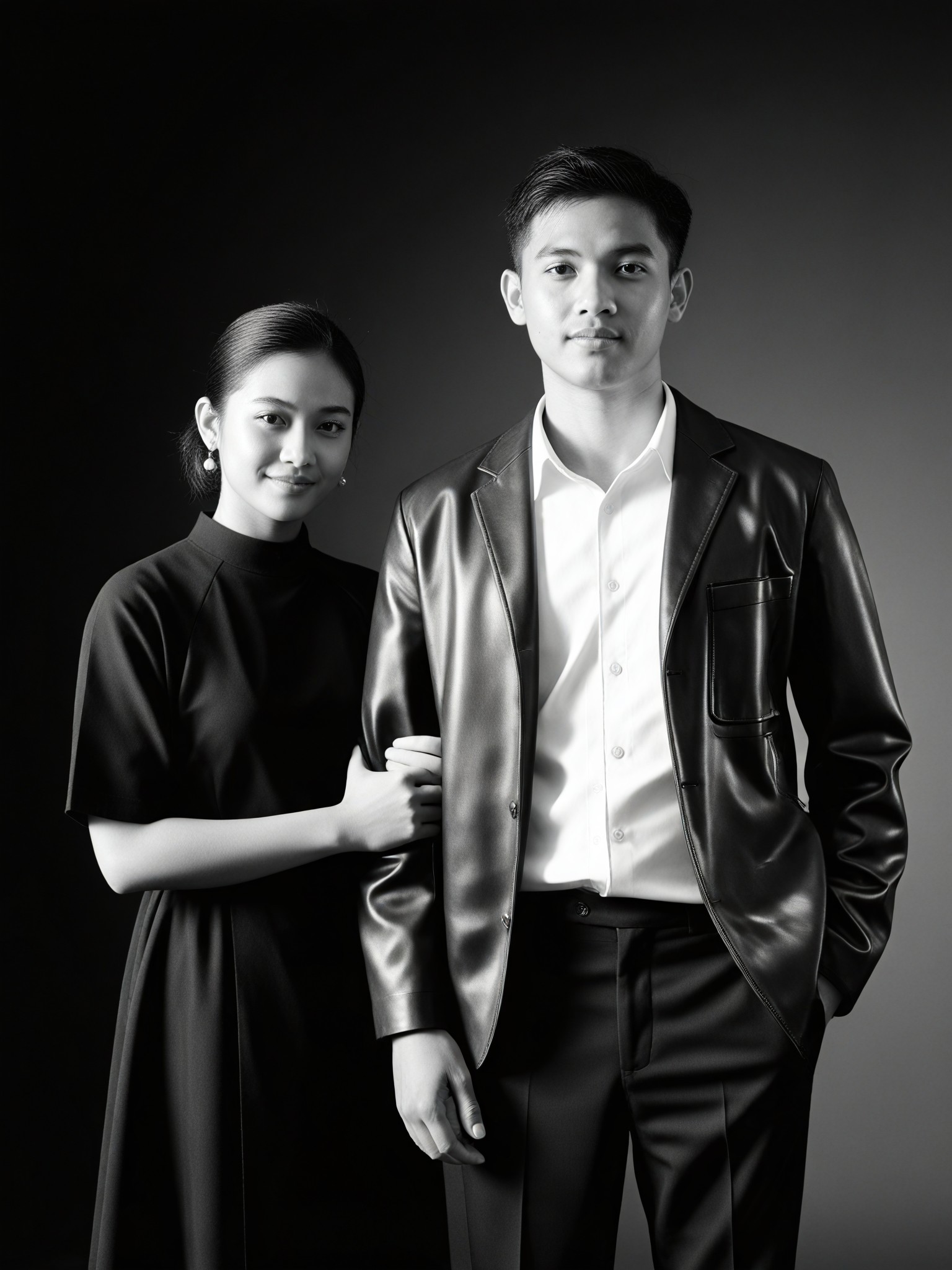 Classic BW Couple image