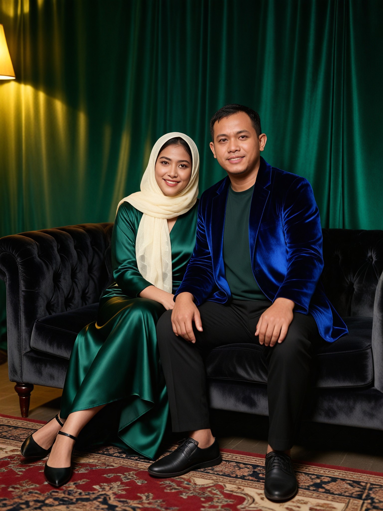 Samt Sofa Paar image