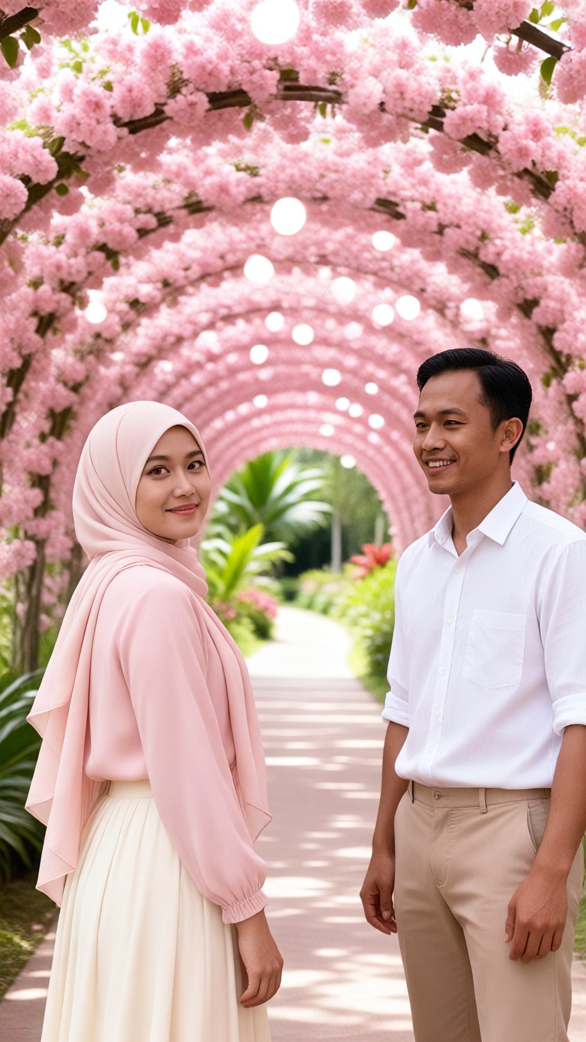 Romantic Flower Tunnel image