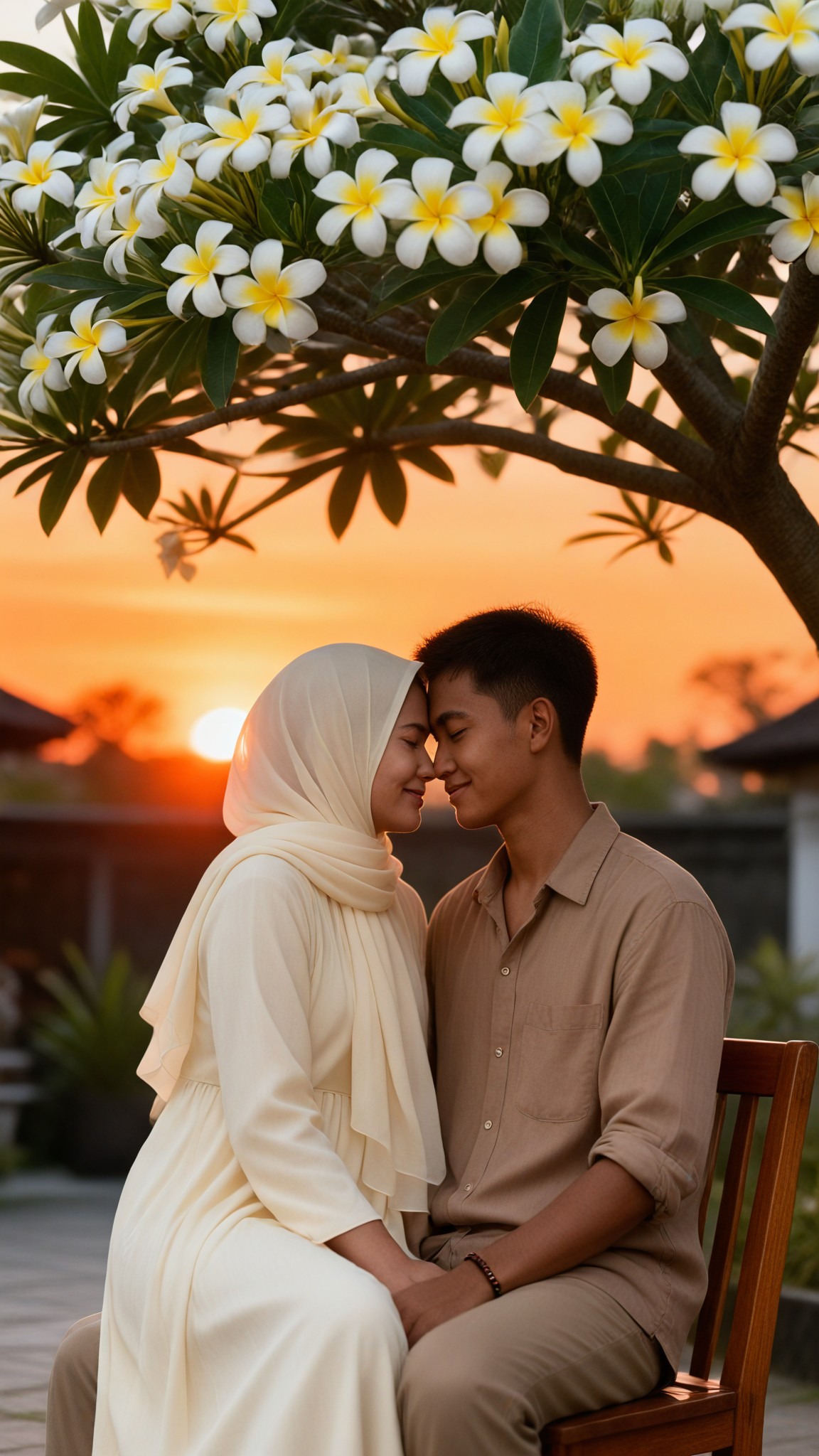 Sunset Frangipani Cuddle image