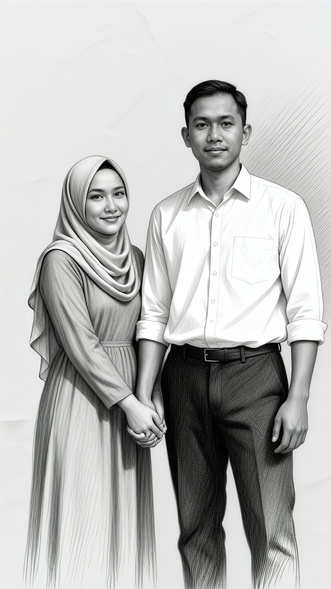 Pencil Sketch Couple image