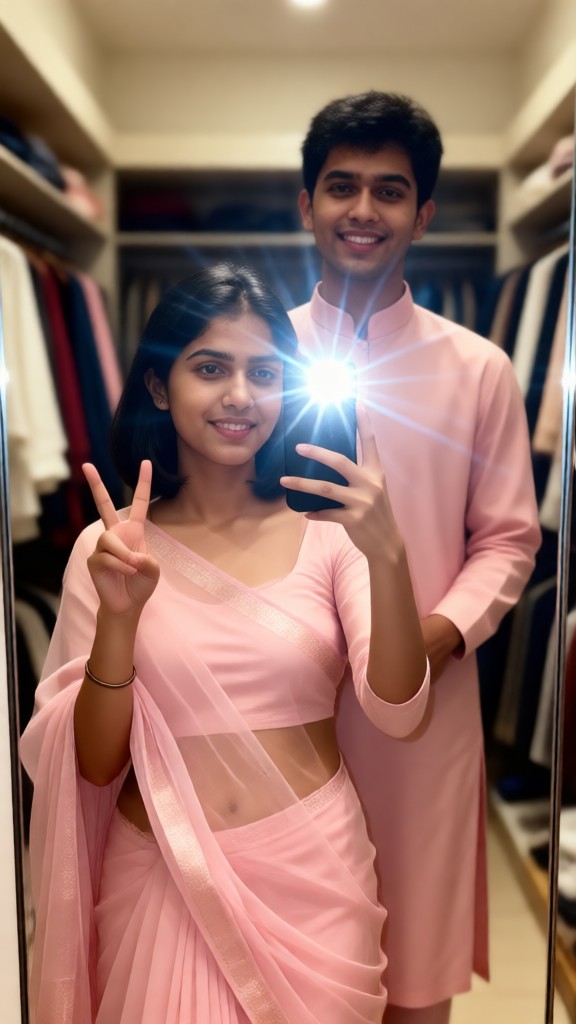 Selfies in the family dressing room image