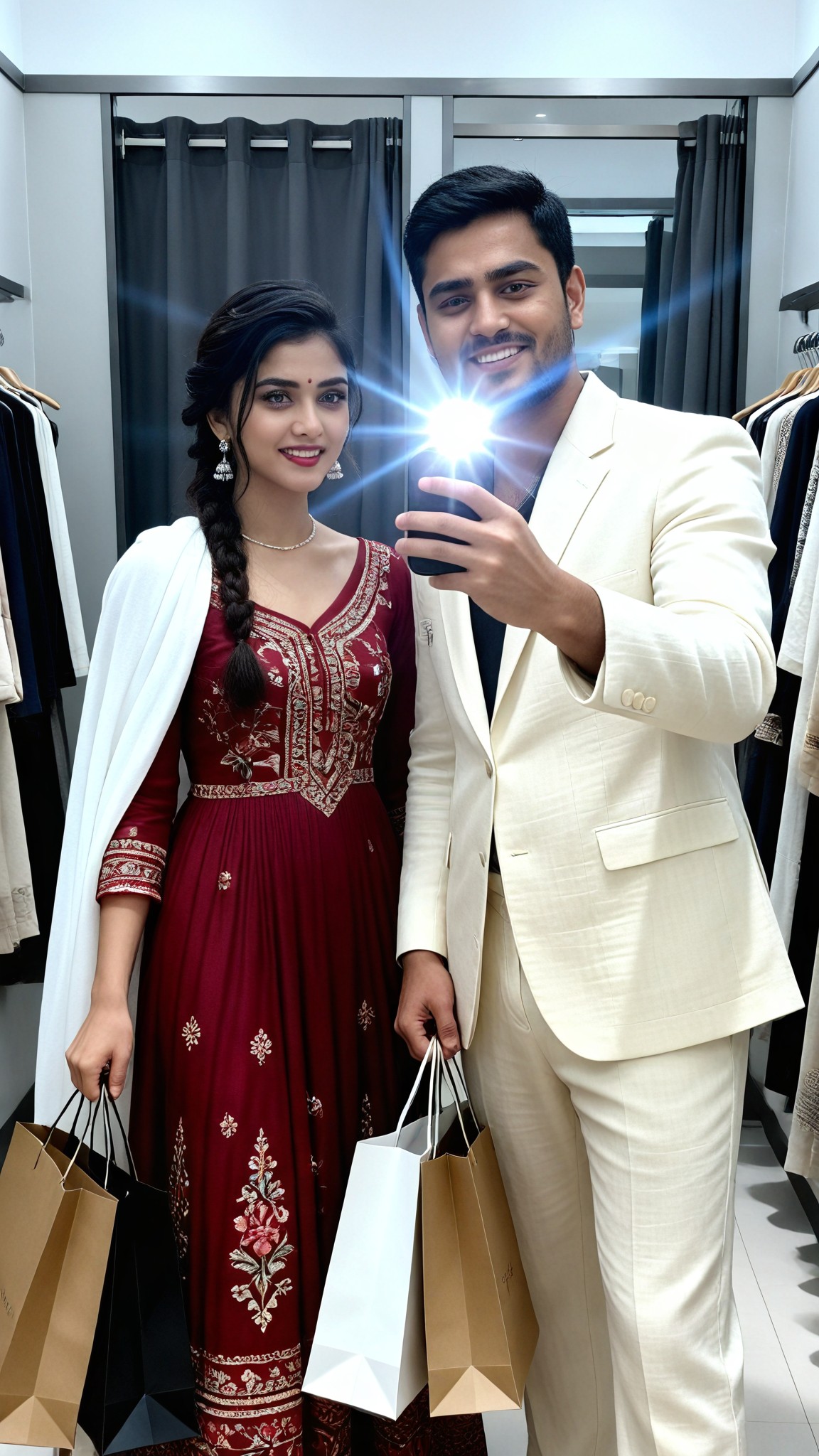 Selfie in the fitting room image