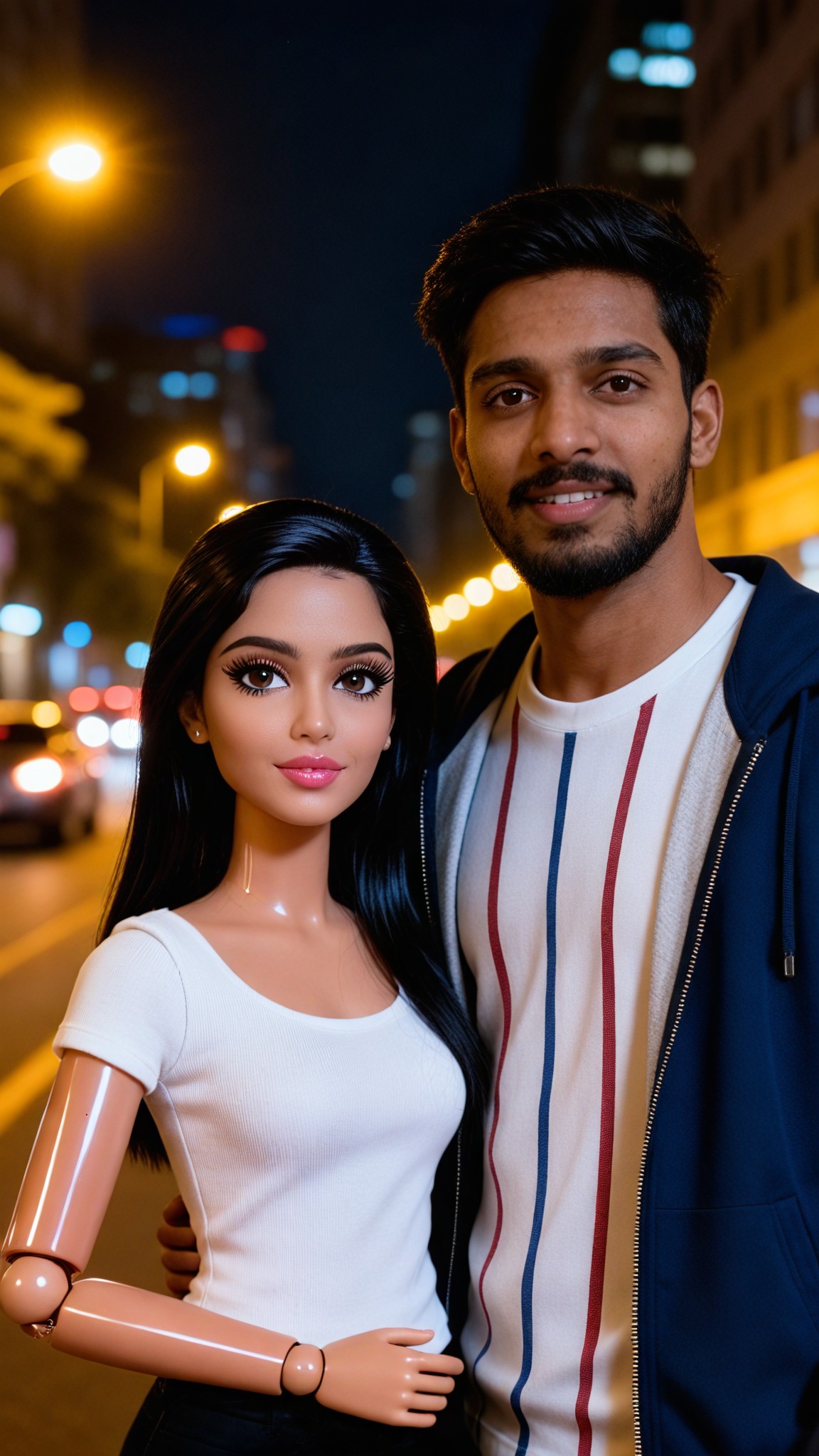 The man and his Barbie doll girlfriend image