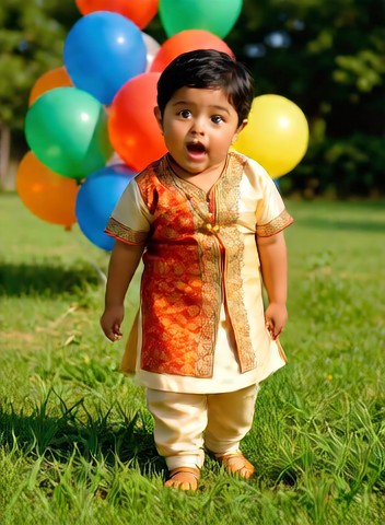 Cute baby singing and dancing image