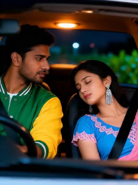 Showing affection in the car image