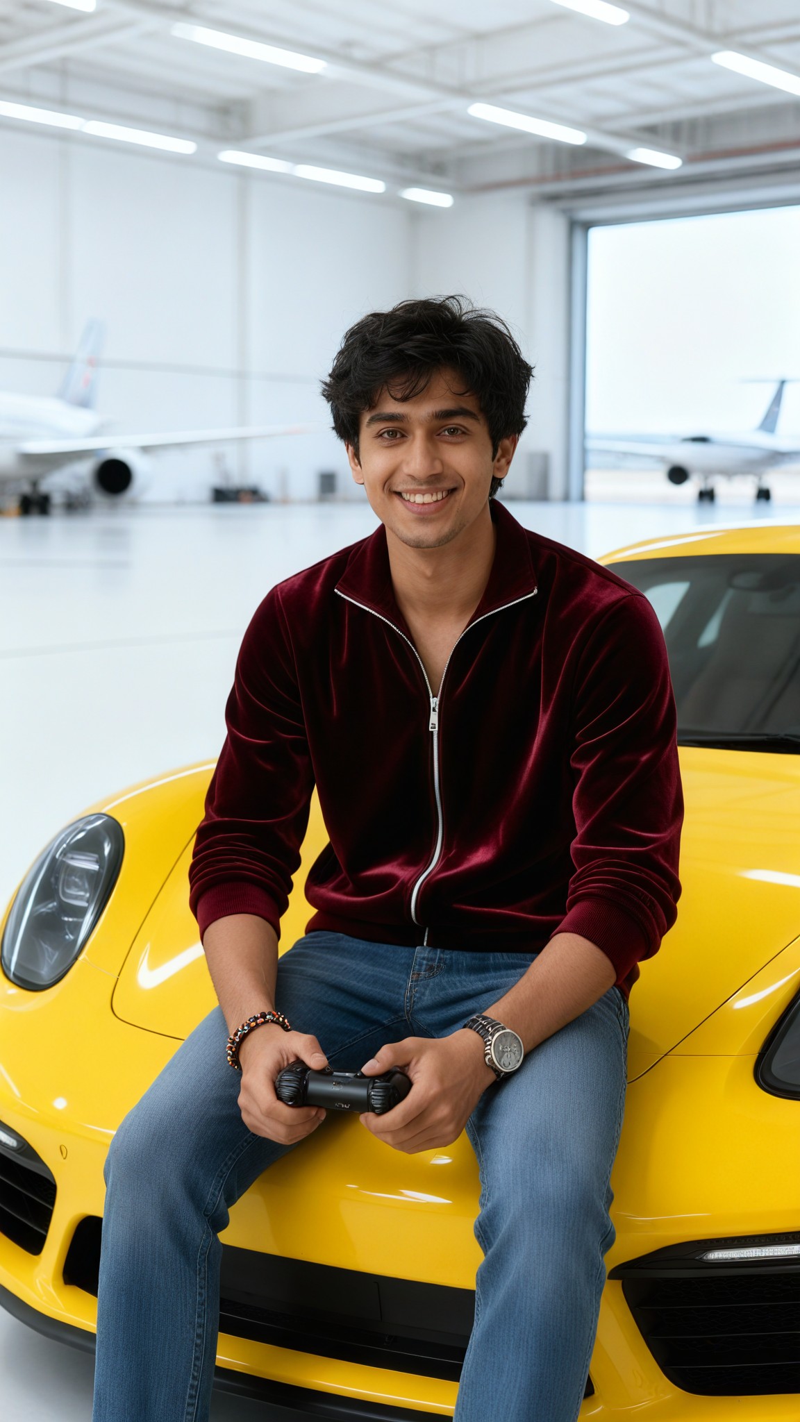 Yellow Porsche image