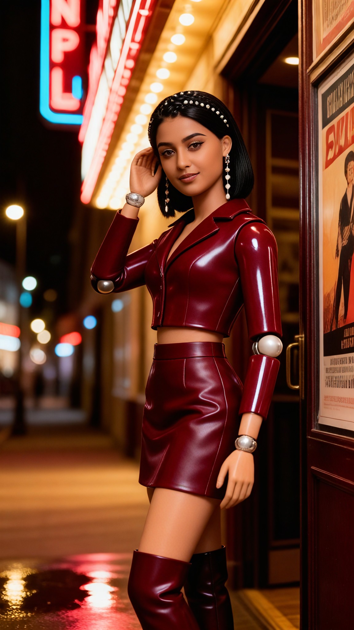 Transform into a vintage collectible life-size Barbie image