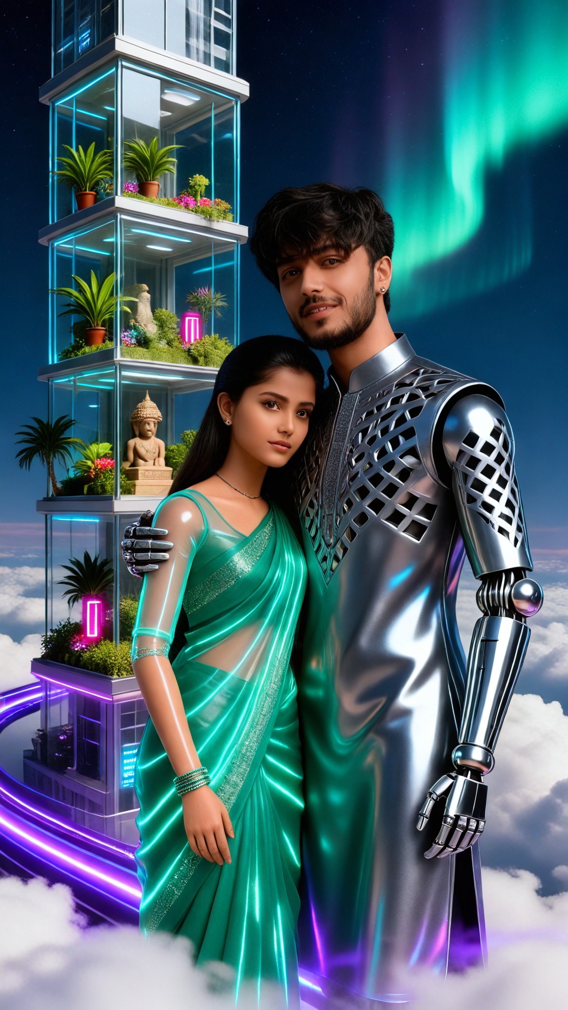 Real-life Barbie couple above the clouds image