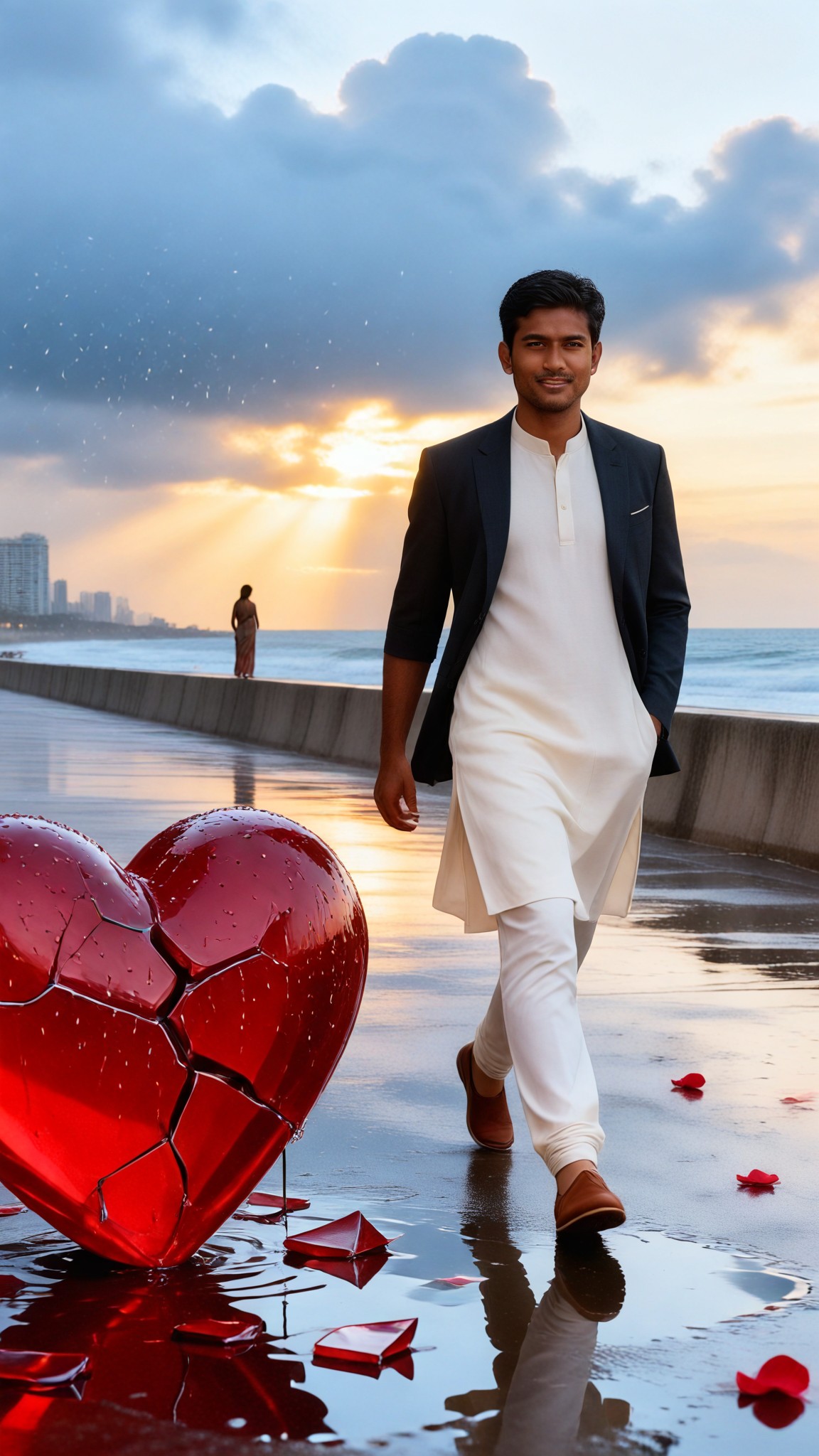 Confident Man on Mumbai's Marine Drive image