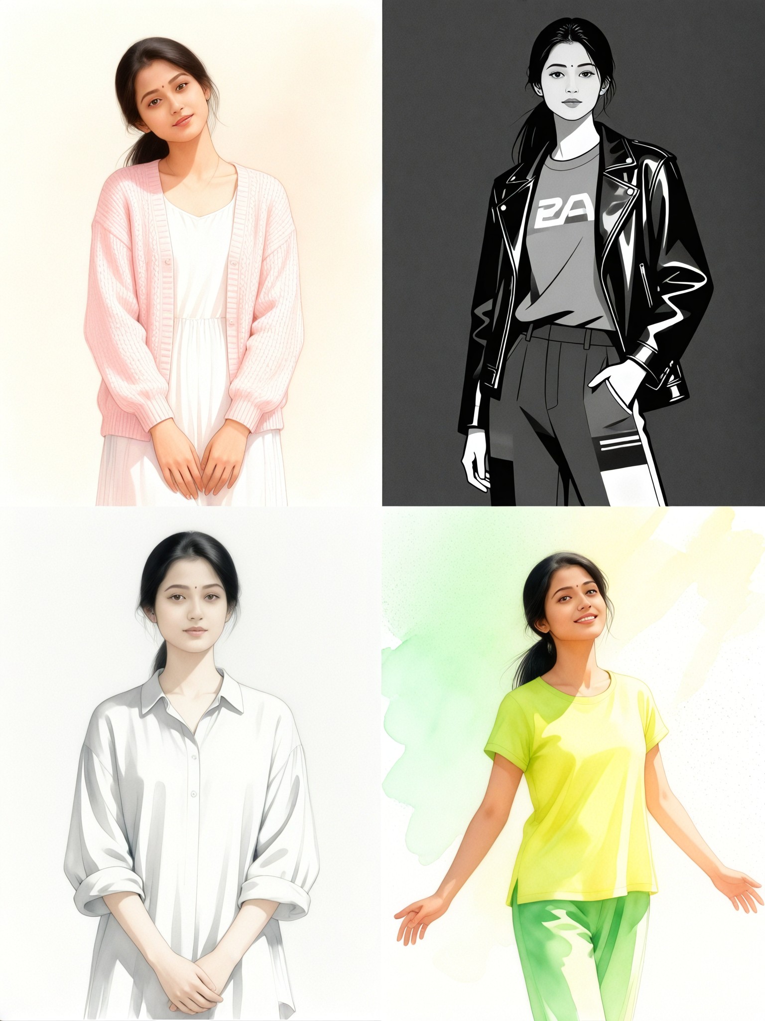 Style four-grid image