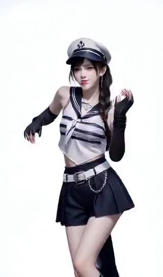AI action simulation - sailor girls dance Tiktok dance - shake hands dance image