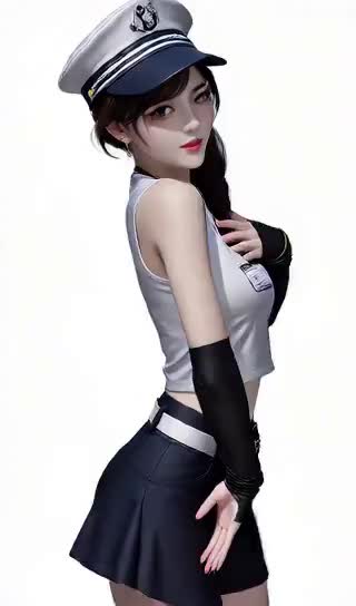 AI action simulation - sailor girl dancing Tiktok - egg shaking image