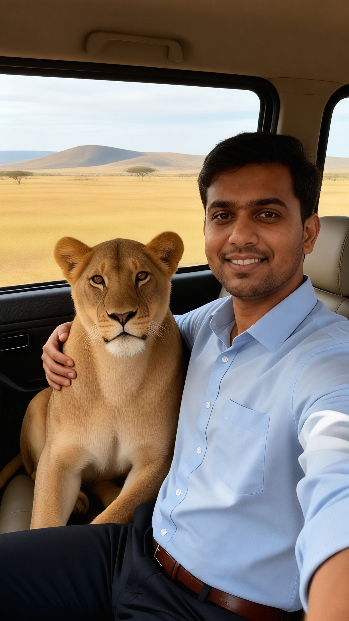 Taking a selfie with a lion - p2 image