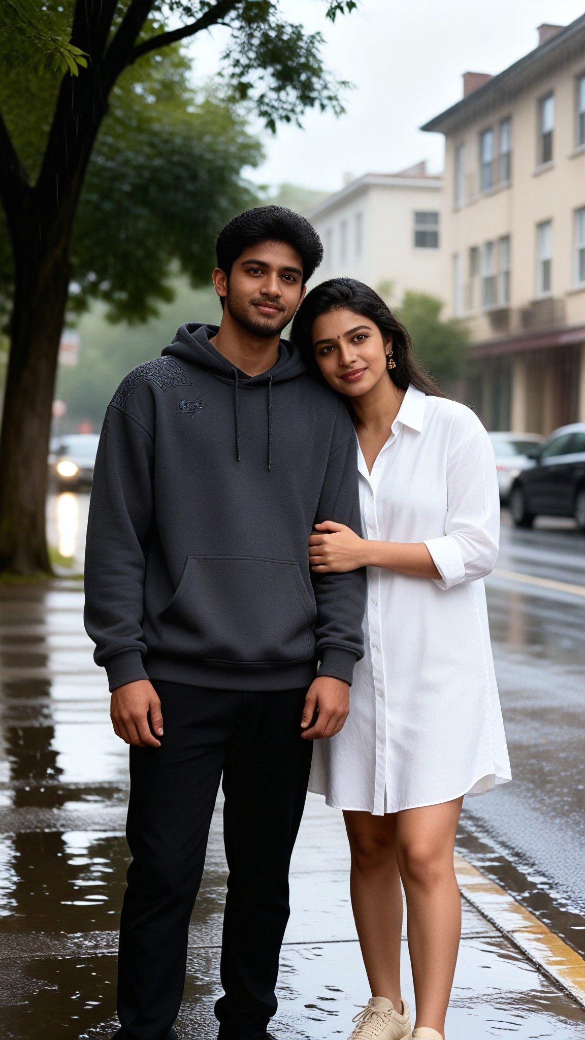 Rainy Sidewalk image