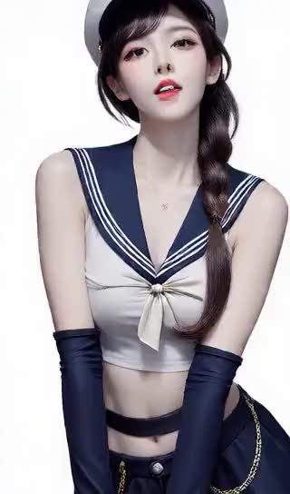 AI action simulation - sailor girls dance Tiktok - get on the bus and roll! image