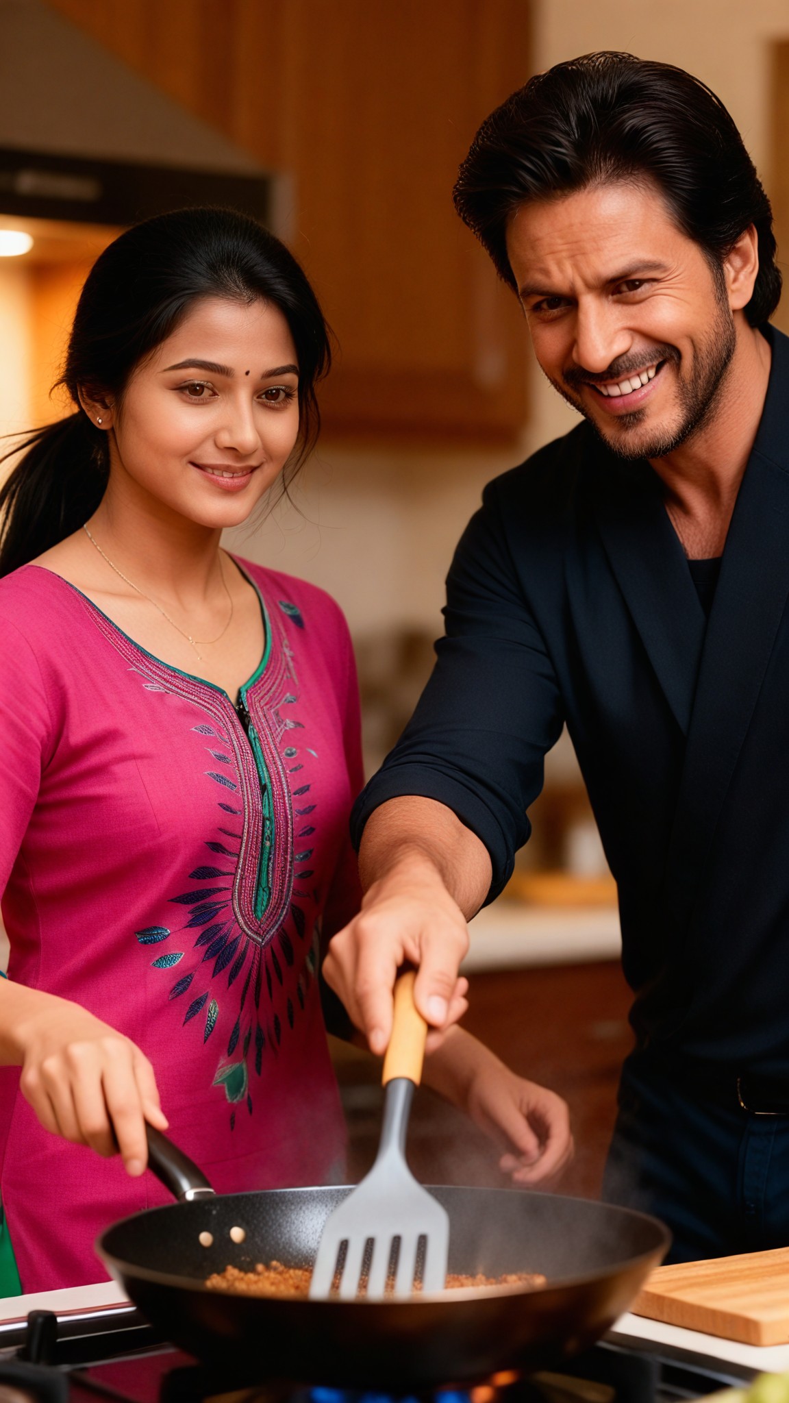 Shah Rukh Khan helps me cook image