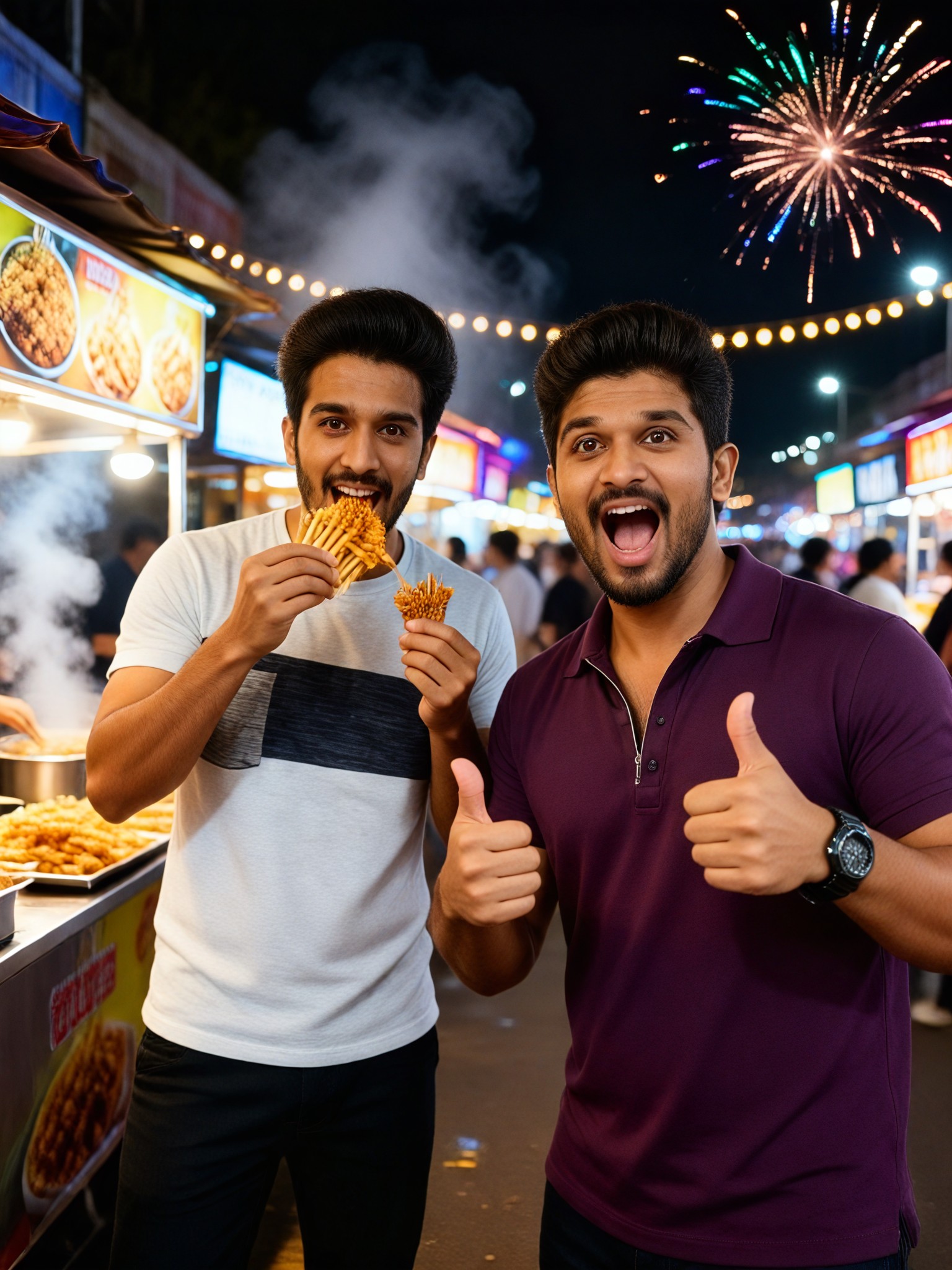 Ran into Allu Arjun at a snack stall image
