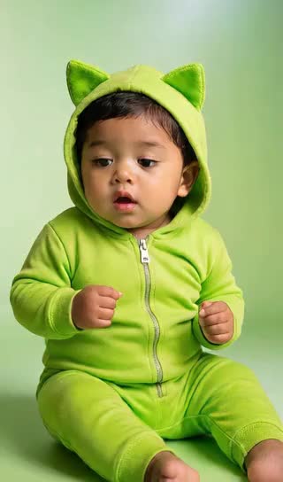 The baby is dozing off image