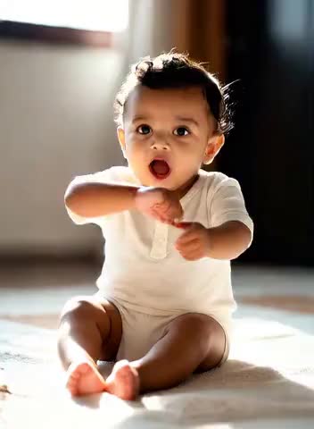 Baby starts to speak image